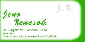 jeno nemcsok business card